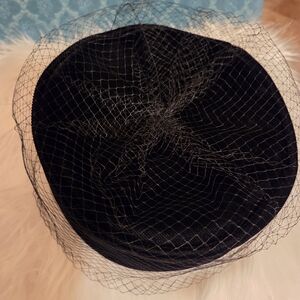 🖤Elegant Vintage Black Veil Hat